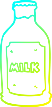 cold gradient line drawing of a cartoon chocolate milk png
