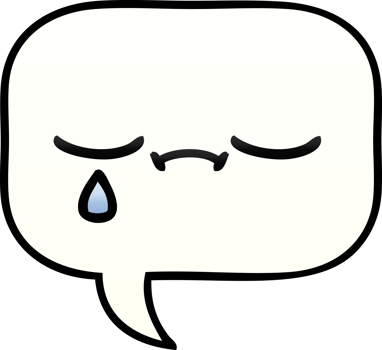 gradient shaded cartoon of a speech bubble png
