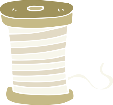 flat color illustration of yarn png