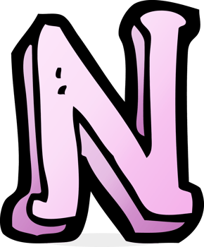 cartoon letter N png