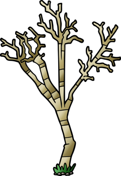 cartoon winter tree png