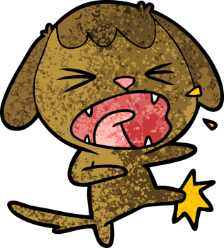 cute cartoon dog barking png