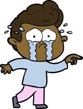 cartoon crying man png