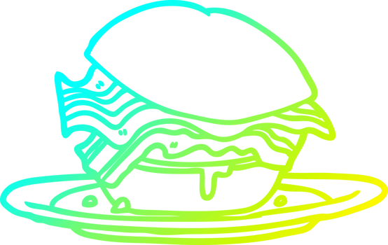 cold gradient line drawing amazingly tasty bacon breakfast sandwich with cheese png
