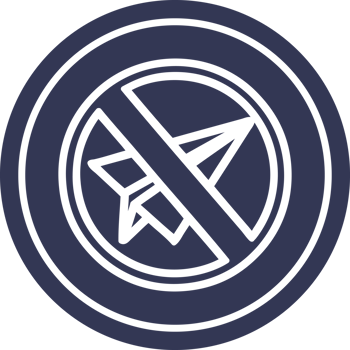 paper plane ban circular icon png