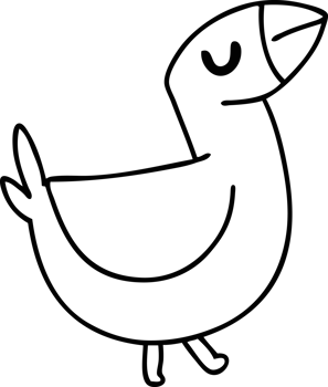 line doodle of a farmyard bird drawing png