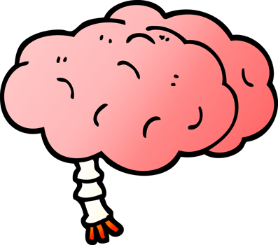 png gradient illustration cartoon brain