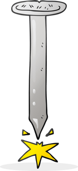 cartoon sharp nail png