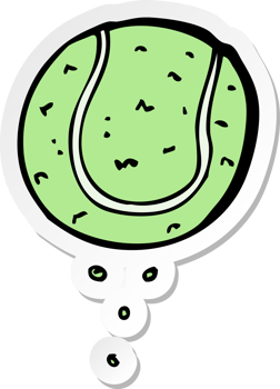 sticker of a cartoon tennis ball png