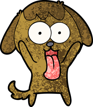 cute cartoon dog drawing png