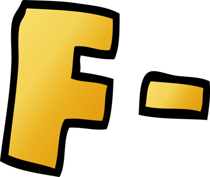 cartoon doodle letter grades png