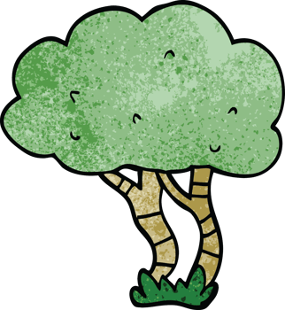 cartoon doodle tree png