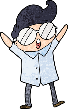 cartoon boy wearing spectacles drawing png