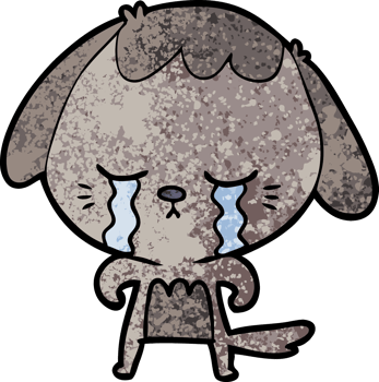 cartoon crying dog drawing png