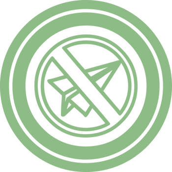 paper plane ban circular icon png