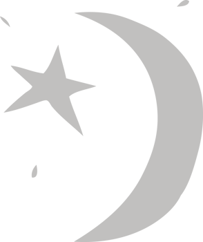 cartoon doodle of the moon and a star png