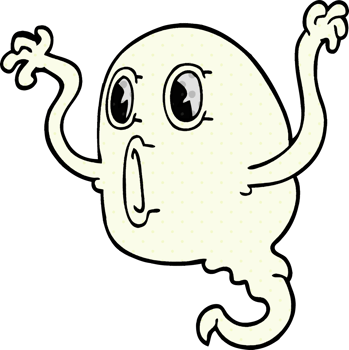 spooky cartoon doodle ghost png