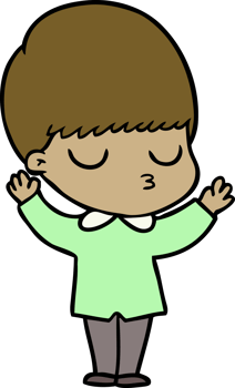 cartoon calm boy png