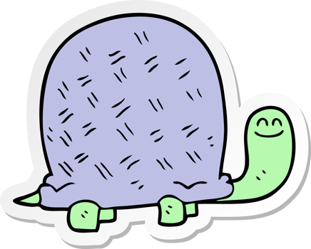 sticker of a cartoon turtle png