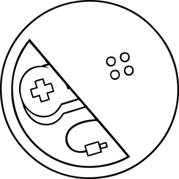 line drawing cartoon of a no gaming sign png