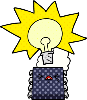 cartoon overheating computer chip png
