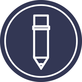 simple pencil circular icon symbol png