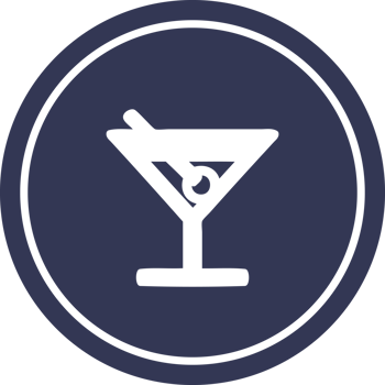 cocktail with olive circular icon symbol png