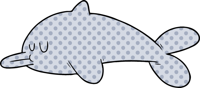 cartoon dolphin drawing png