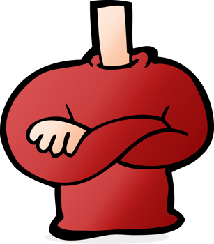 cartoon folded arms body png
