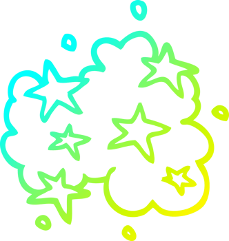 cold gradient line drawing of a cartoon stars png