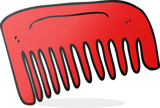 hand drawn cartoon comb png