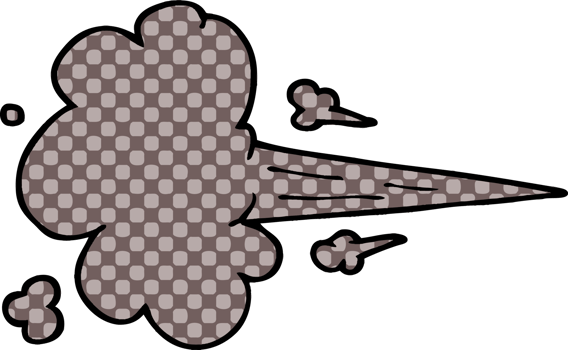 cartoon doodle whooshing cloud png