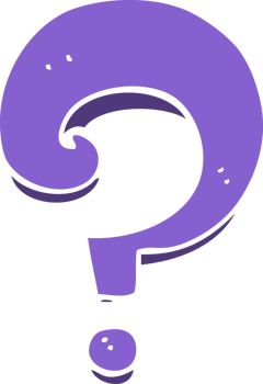 flat color style cartoon question mark png