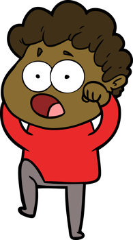 cartoon man gasping in surprise drawing png
