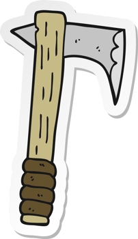 sticker of a cartoon axe png