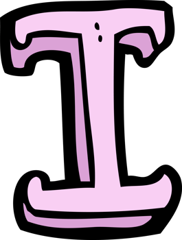 cartoon letter I png