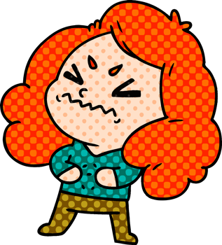 cartoon of cute kawaii girl png