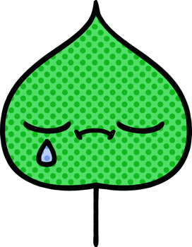 comic book style cartoon expressional leaf png