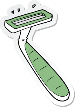 sticker of a cartoon disposable razor png