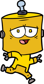 cartoon robot drawing png