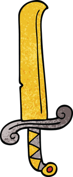 cartoon doodle ancient sword png