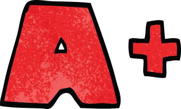 cartoon doodle letter grades png