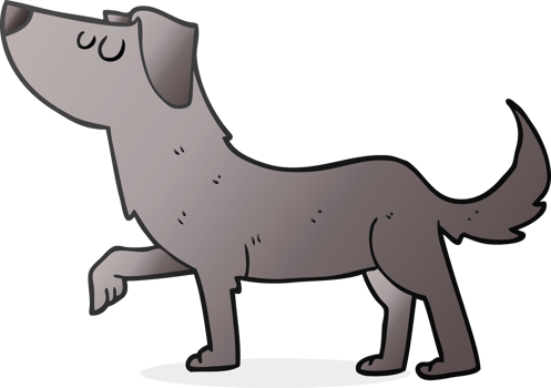 freehand drawn cartoon dog png