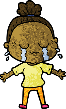 cartoon crying old lady png