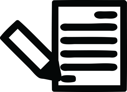 document and pencil icon symbol png
