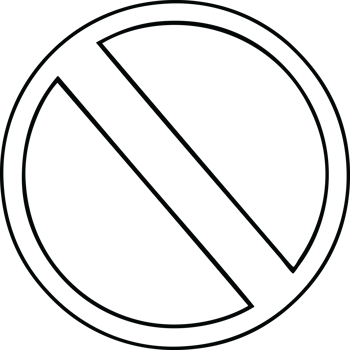 line drawing cartoon of a no entry sign png