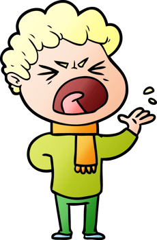 cartoon furious man png