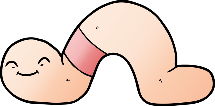 cartoon worm drawing png
