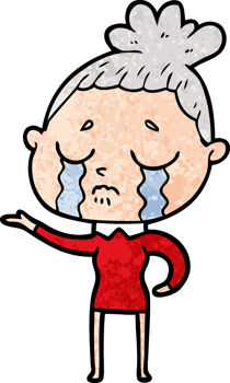 cartoon crying woman png