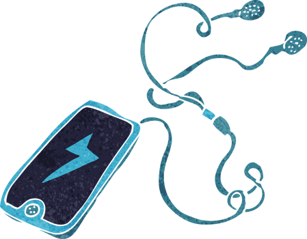 cartoon music player png
